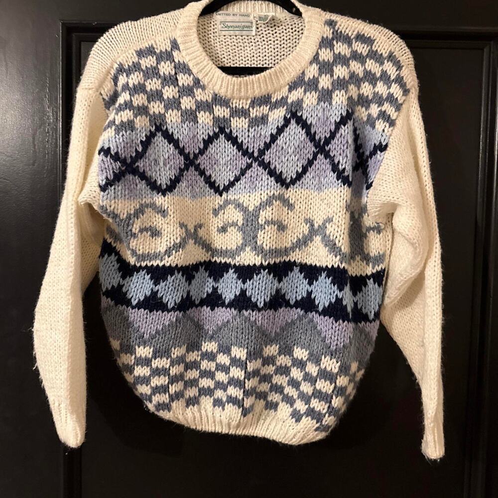Vintage shenanigans hand knit sweater